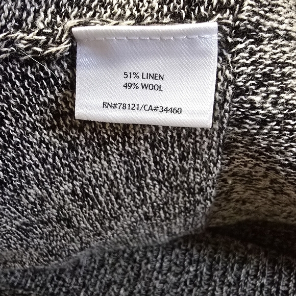 Eileen Fisher Linen Wool Blend Open Cardigan - Picture 5 of 6